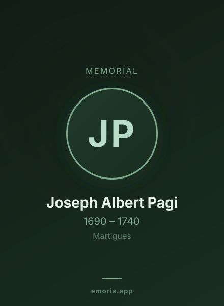 Memorial portrait of Joseph Albert Pagi