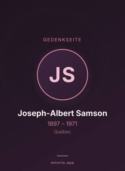Gedenkportrait von Joseph-Albert Samson
