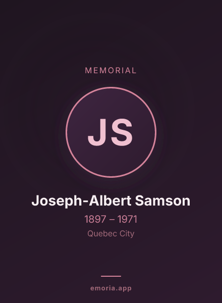 Memorial portrait of Joseph-Albert Samson