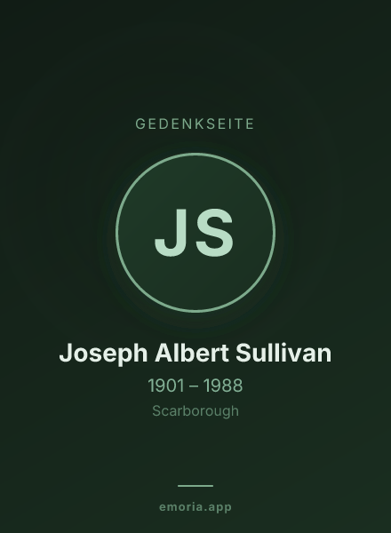 Gedenkportrait von Joseph Albert Sullivan