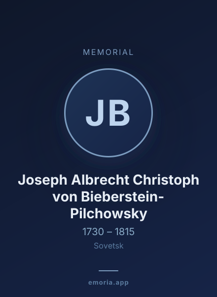 Memorial portrait of Joseph Albrecht Christoph von Bieberstein-Pilchowsky