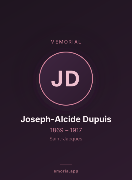 Memorial portrait of Joseph-Alcide Dupuis