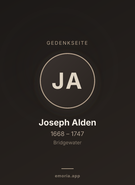 Gedenkportrait von Joseph Alden