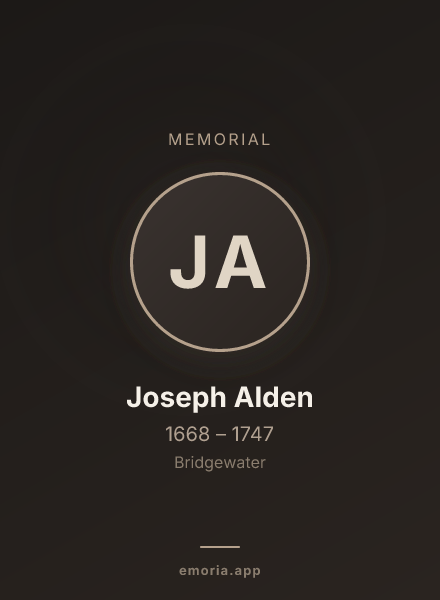Memorial portrait of Joseph Alden