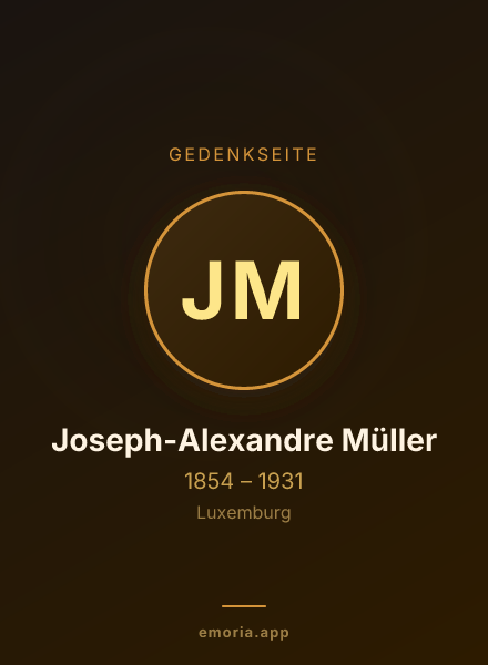 Gedenkportrait von Joseph-Alexandre Müller