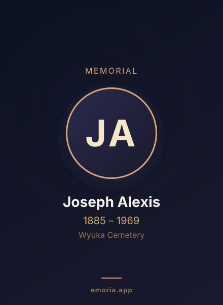 Memorial portrait of Joseph Alexis