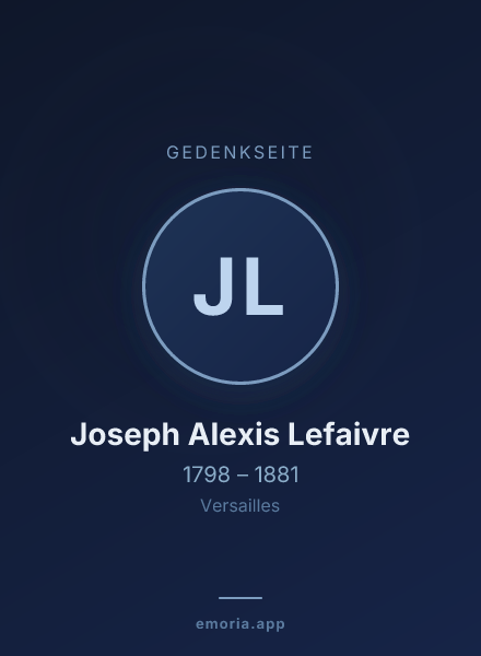 Gedenkportrait von Joseph Alexis Lefaivre