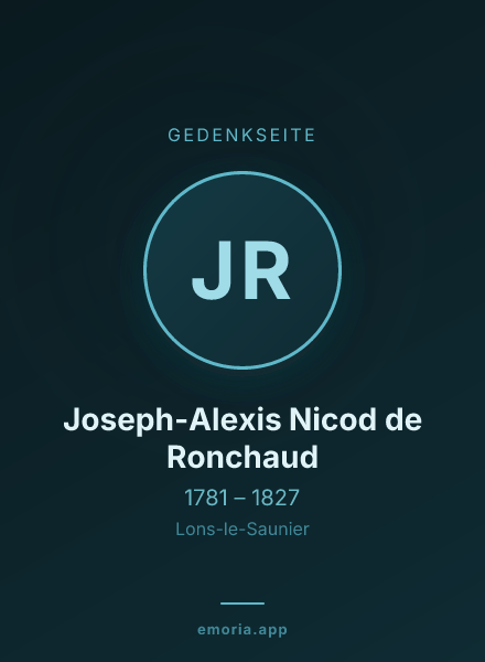 Gedenkportrait von Joseph-Alexis Nicod de Ronchaud
