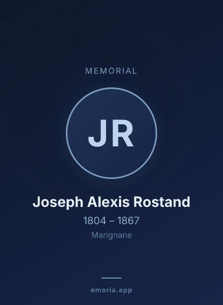 Memorial portrait of Joseph Alexis Rostand
