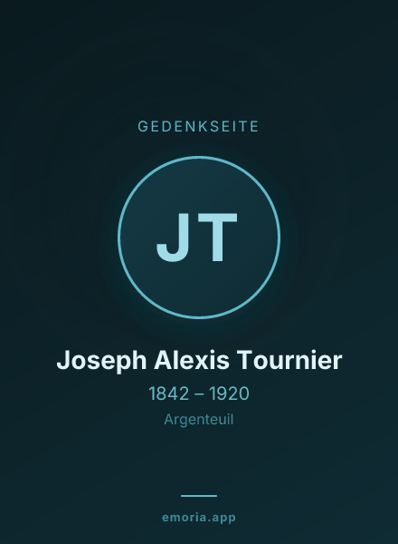 Gedenkportrait von Joseph Alexis Tournier