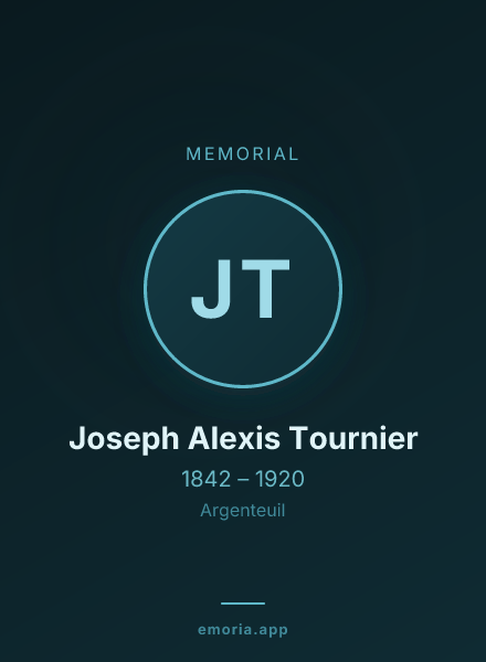 Memorial portrait of Joseph Alexis Tournier