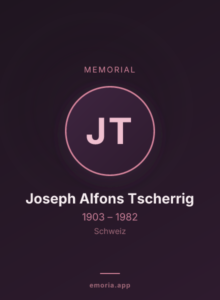 Memorial portrait of Joseph Alfons Tscherrig