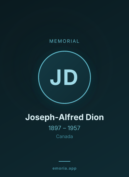 Memorial portrait of Joseph-Alfred Dion