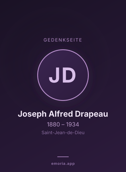 Gedenkportrait von Joseph Alfred Drapeau