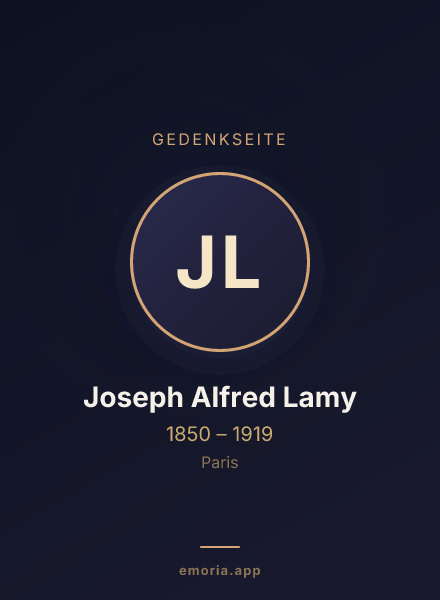 Gedenkportrait von Joseph Alfred Lamy