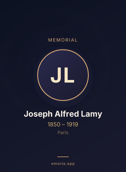 Memorial portrait of Joseph Alfred Lamy