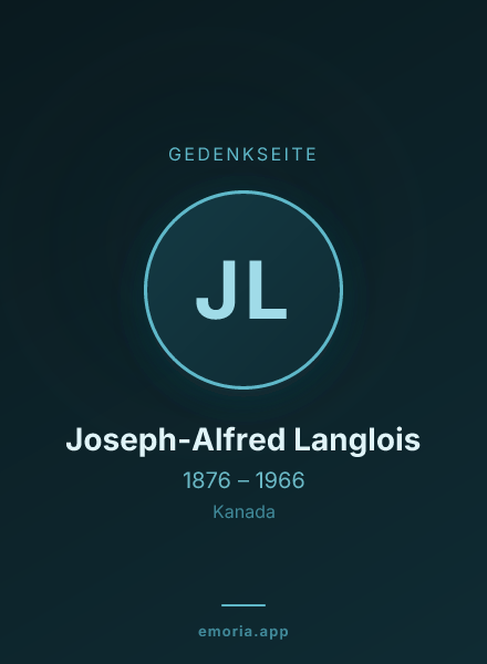 Gedenkportrait von Joseph-Alfred Langlois