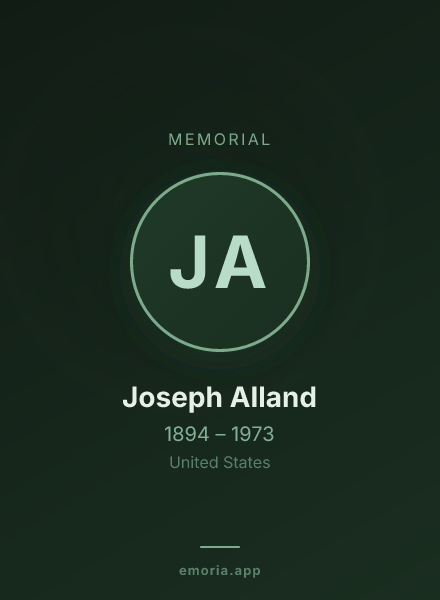 Memorial portrait of Joseph Alland