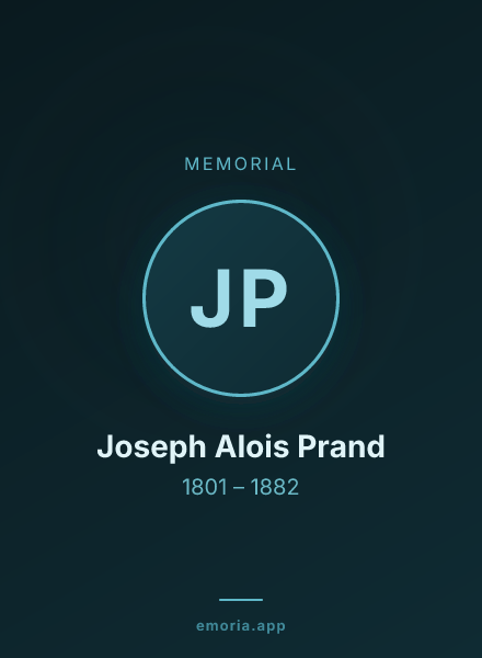 Memorial portrait of Joseph Alois Prand