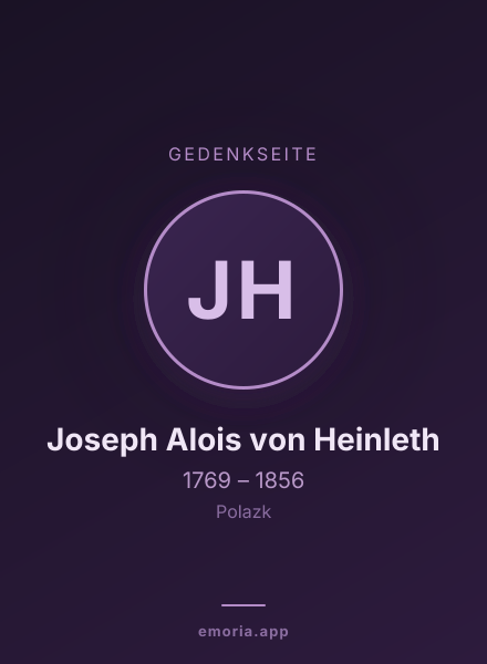 Gedenkportrait von Joseph Alois von Heinleth
