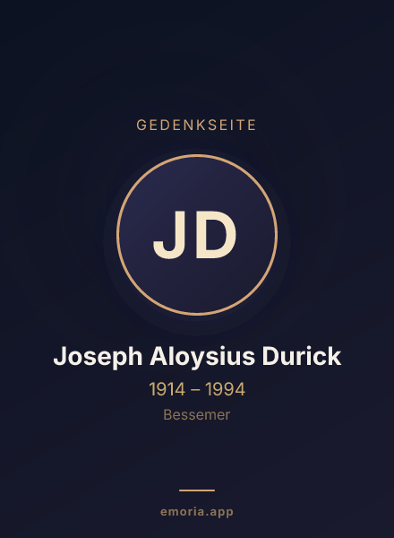 Gedenkportrait von Joseph Aloysius Durick