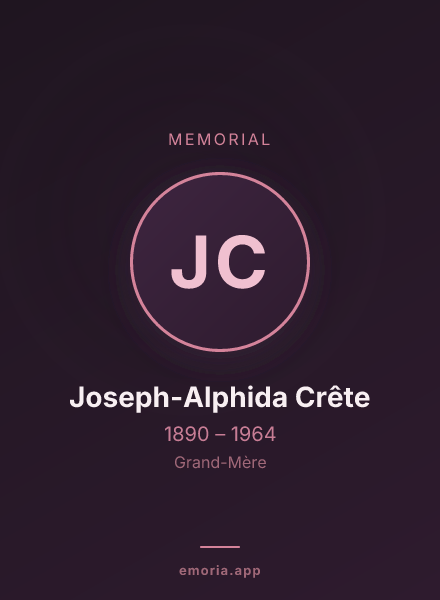 Memorial portrait of Joseph-Alphida Crête