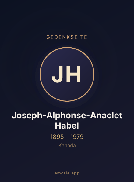 Gedenkportrait von Joseph-Alphonse-Anaclet Habel