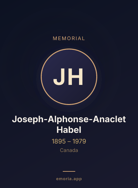 Memorial portrait of Joseph-Alphonse-Anaclet Habel