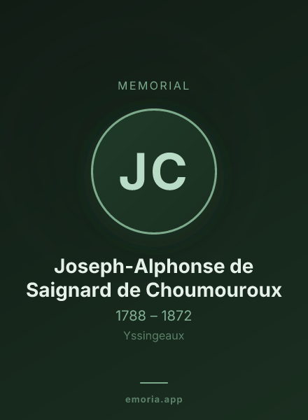 Memorial portrait of Joseph-Alphonse de Saignard de Choumouroux