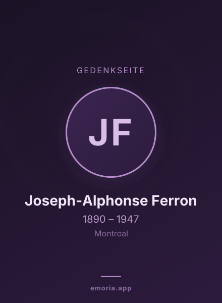Gedenkportrait von Joseph-Alphonse Ferron