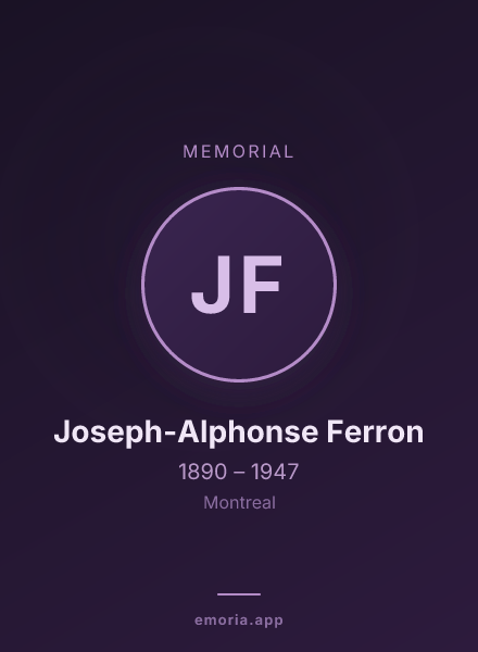 Memorial portrait of Joseph-Alphonse Ferron
