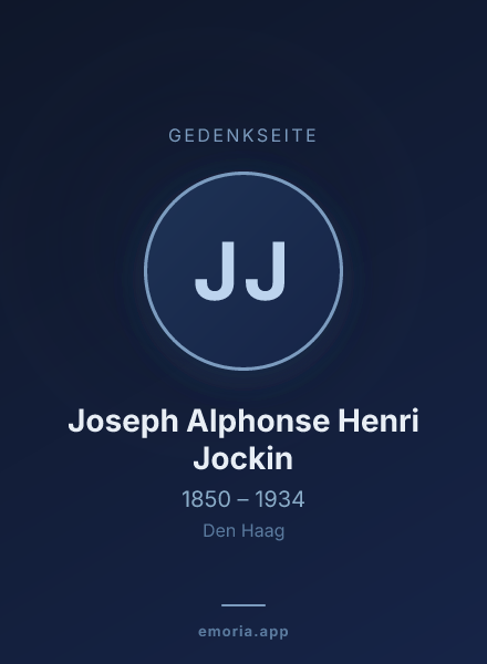 Gedenkportrait von Joseph Alphonse Henri Jockin