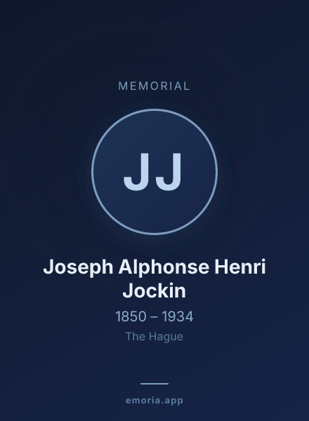 Memorial portrait of Joseph Alphonse Henri Jockin