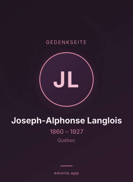 Gedenkportrait von Joseph-Alphonse Langlois