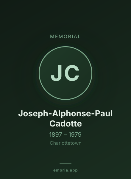 Memorial portrait of Joseph-Alphonse-Paul Cadotte
