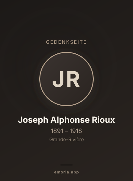 Gedenkportrait von Joseph Alphonse Rioux
