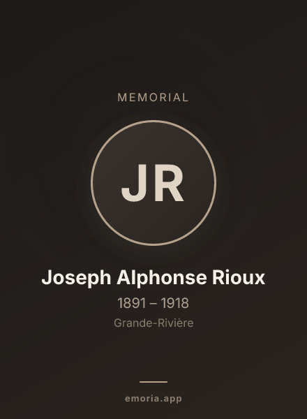 Memorial portrait of Joseph Alphonse Rioux