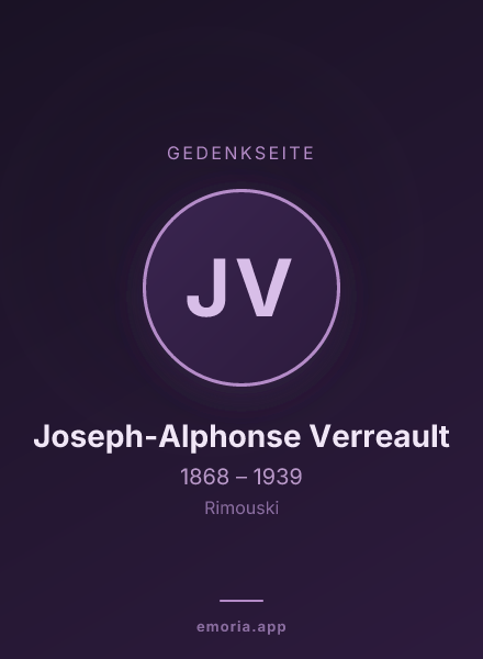 Gedenkportrait von Joseph-Alphonse Verreault