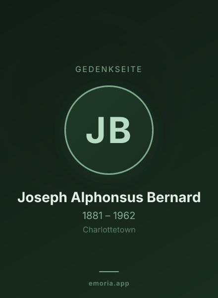 Gedenkportrait von Joseph Alphonsus Bernard