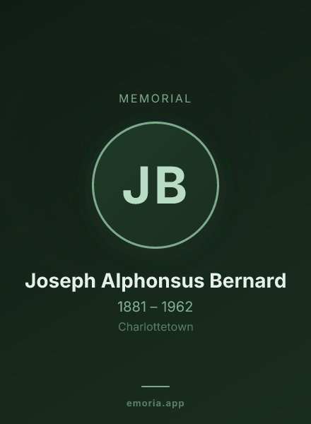Memorial portrait of Joseph Alphonsus Bernard
