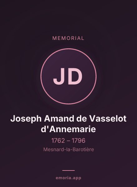 Memorial portrait of Joseph Amand de Vasselot d'Annemarie