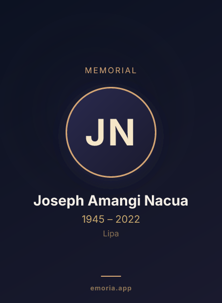 Memorial portrait of Joseph Amangi Nacua