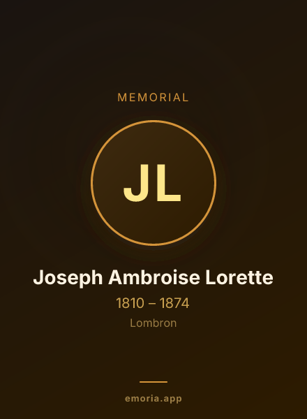 Memorial portrait of Joseph Ambroise Lorette