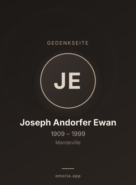 Gedenkportrait von Joseph Andorfer Ewan