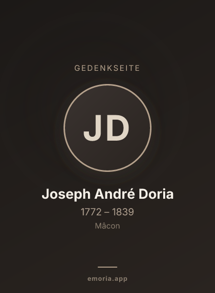 Gedenkportrait von Joseph André Doria