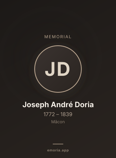 Memorial portrait of Joseph André Doria