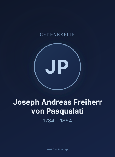 Gedenkportrait von Joseph Andreas Freiherr von Pasqualati
