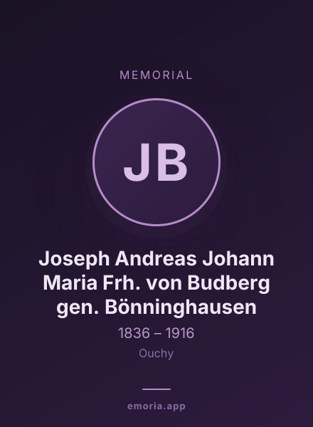 Memorial portrait of Joseph Andreas Johann Maria Frh. von Budberg gen. Bönninghausen