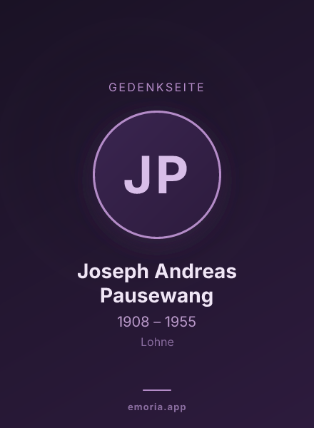 Gedenkportrait von Joseph Andreas Pausewang