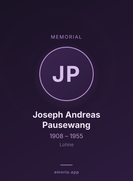 Memorial portrait of Joseph Andreas Pausewang
